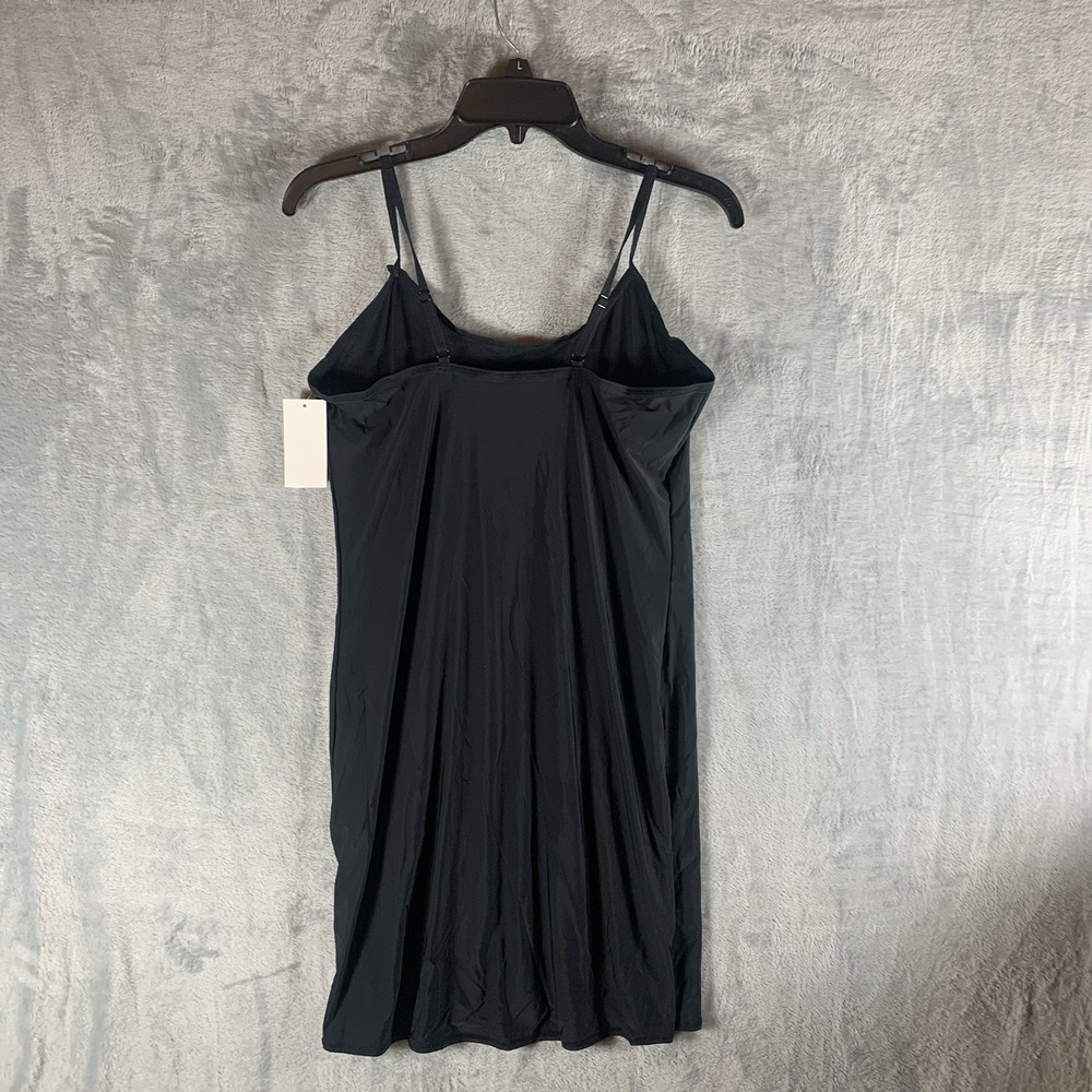 Steve Madden Women's Slip Dress XL Black Micro Strappy Bodycon Witchy Y2K NWT - Picture 2 of 8